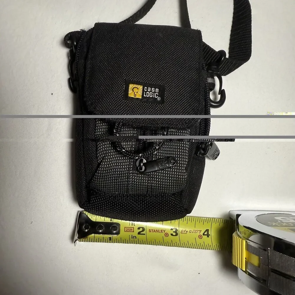 Case Logic Digital Camera Case Black Zip Long Adjustable Strap